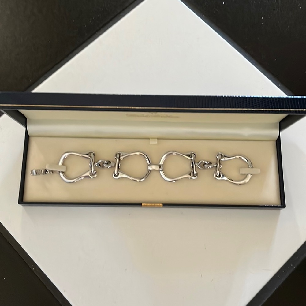 Brooks Brothers horse bit stering silver bracelet